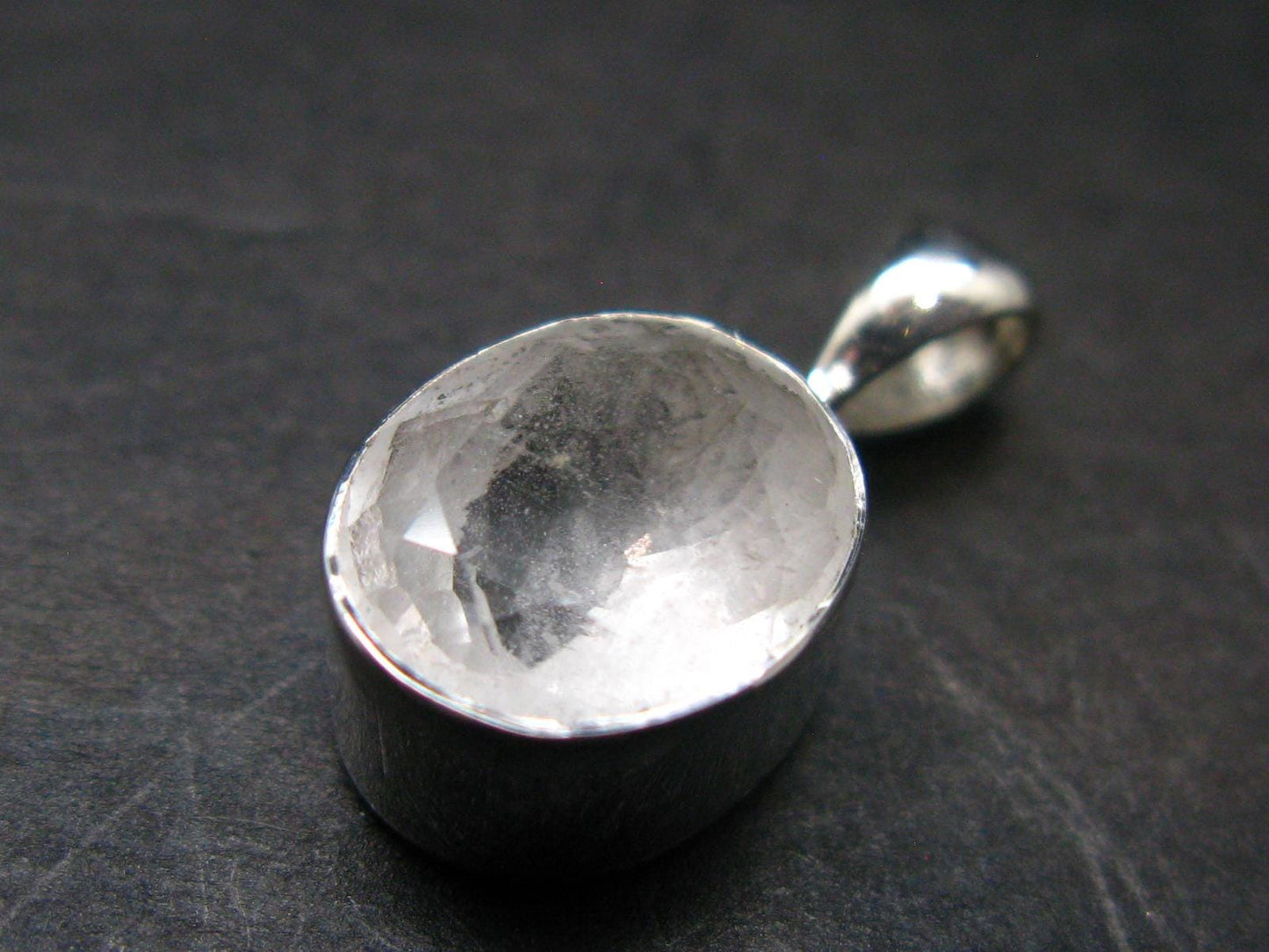 Gem Phenakite Phenacite Facetted Pendant from Russia - 1.79 Grams - 0.8"