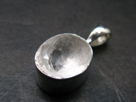 Gem Phenakite Phenacite Facetted Pendant from Russia - 1.79 Grams - 0.8"