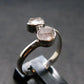 Gray Herderite Silver Ring from Africa - Size 9 - 2.24 Grams