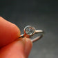 Genuine Facetted Aquamarine Gem Sterling Silver Ring - Size 6 - 1.61 Grams