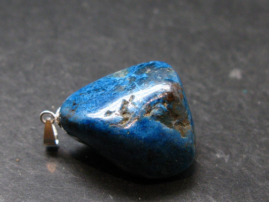 Shattuckite Silver Pendant from Namibia - 1.2" - 9.78 Grams