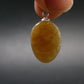 Yellow Sapphire Corundum Polished Crystal Silver Pendant From Sri Lanka - 1.0" - 23.30 Carats