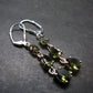 Moldavite Tektite Silver Earrings from Czech Republic - 3.85 Grams