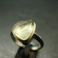 Natural Gem Raw Libyan Desert Glass Tektite Sterling Silver Ring from Libya - Size 6.5 - 4.33 Grams