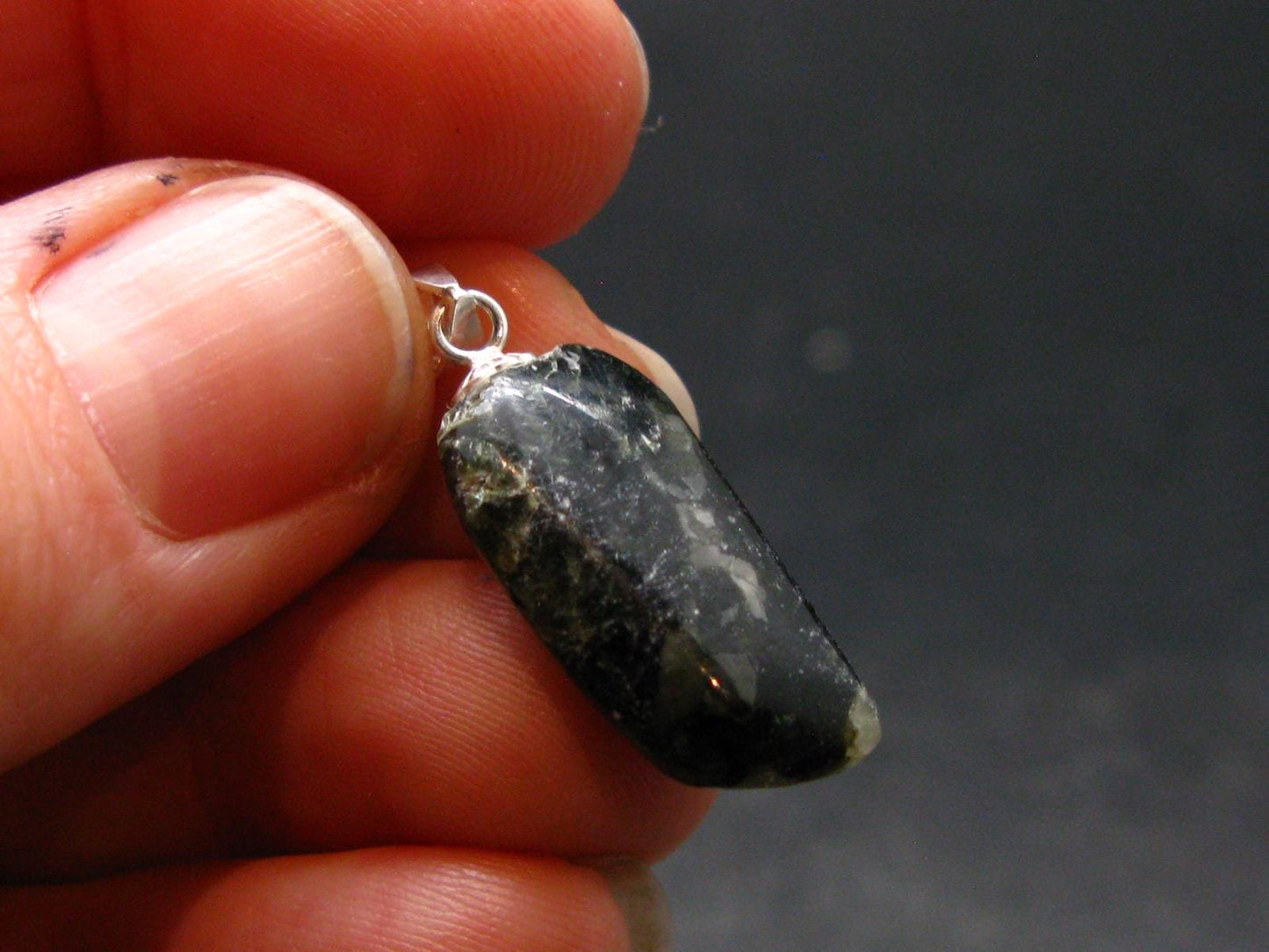 Phenakite Phenacite Tumbled Silver Pendant from Russia - 1.0" - 1.93 Grams