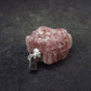 Strawberry Quartz Silver Pendant - 0.9" - 4.16 Grams