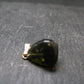 Gem Moldavite Tektite SS Pendant From Czech Republic - 0.8" - 1.5 Grams