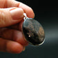 Tumbled Hypersthene Silver Plated Pendant From Canada - 1.6" - 11.0 Grams