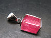 Rhodochrosite Sterling Silver Pendant From Alma Colorado - 0.9" - 3.18 Grams