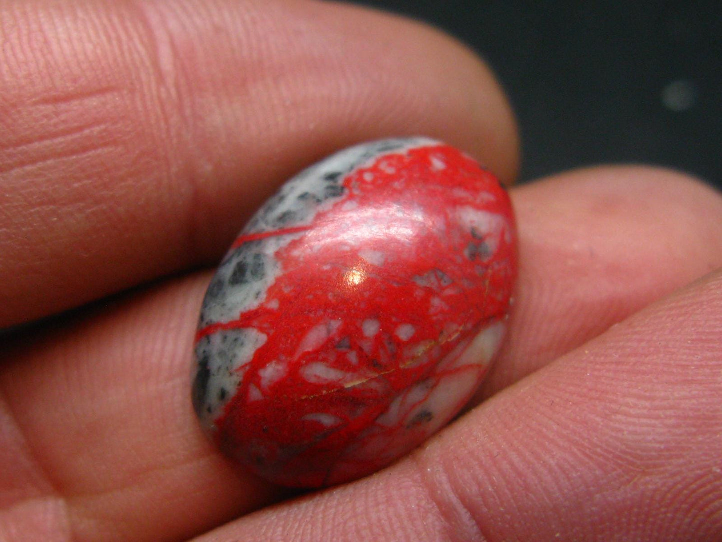 Cinnabar Cabochon from Russia - 4.14 Grams - 23x17mm