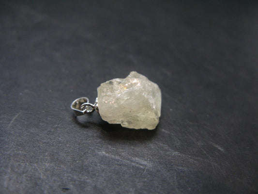 Amblygonite Silver Pendant from Brazil - 0.8" - 2.40