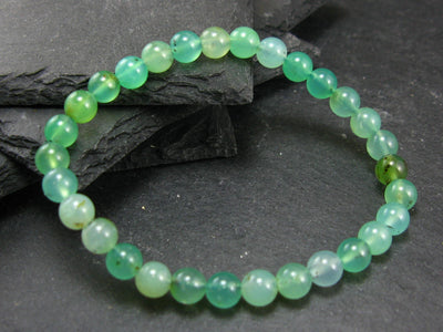 Chrysoprase Genuine Bracelet ~ 7 Inches ~ 6mm Round Beads