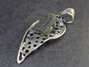 Moldavite Tektite Silver Pendant from Czech Republic - 2.6" - 9.7 Grams