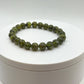Natural Peridot Beaded Stretch Bracelet | August Birthstone Jewelry