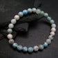 Larimar Genuine Bracelet ~ 7 Inches ~ 7mm Round Beads