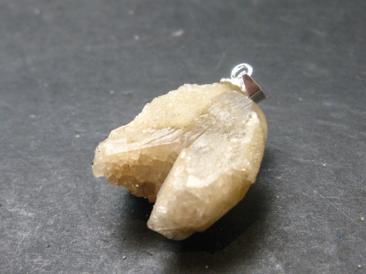 Rare Herderite Crystal Silver Pendant from Brazil - 1.1" - 5.2 Grams