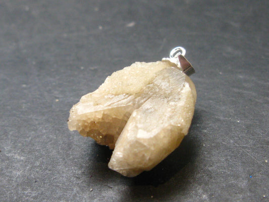 Rare Herderite Crystal Silver Pendant from Brazil - 1.1" - 5.2 Grams