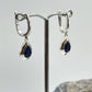 Teardrop Sapphire Sterling Silver Dangle Earrings | September Birthstone