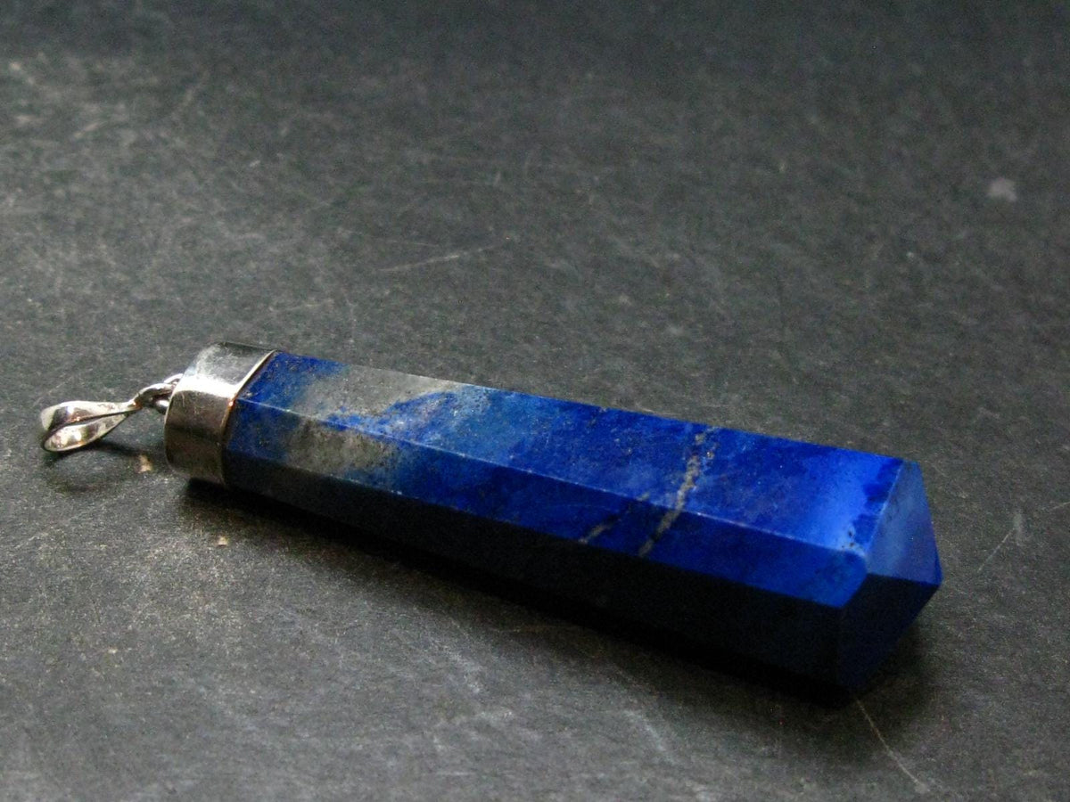 Lapis Lazuli Silver Pendant From Afghanistan - 2.8" - 21.19 Grams