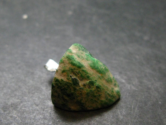 Extremely Rare Natural Maw Sit Sit Crystal Silver Pendant from Myanmar - 0.9" - 4.66 Grams