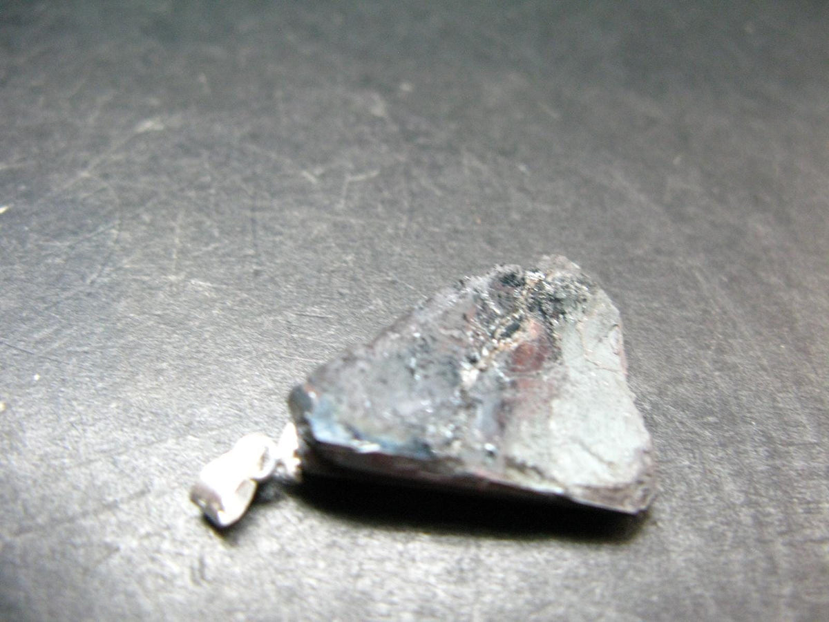 Large Hematite Silver Pendant from Brazil - 1.2" - 5.94 Grams