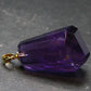 Amethyst Sterling Silver Gold Plated Pendant From Brazil - 1.5" - 12.11 Grams