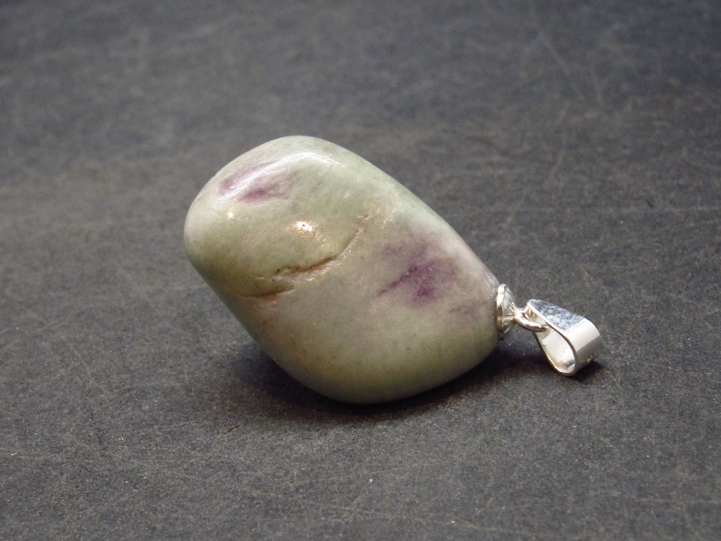 Very Rare Kammerrerite Chrome Clinochlore Silver Pendant from Turkey - 1.1"