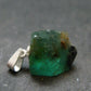 Rare!! Emerald Green Fluorite Crystal Silver Pendant From UK - 2.27 Grams - 0.8"
