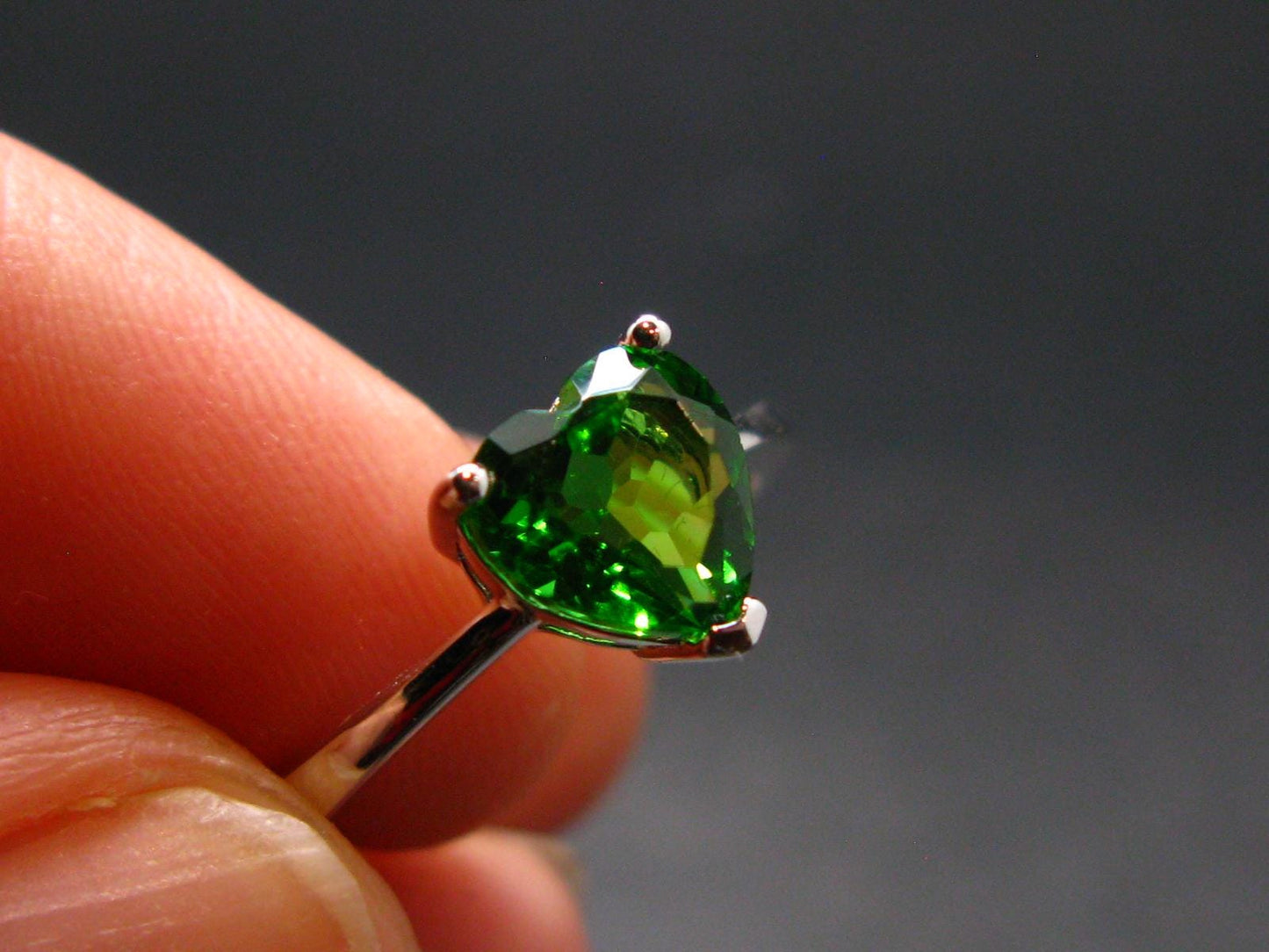 Helenite Gaia Stone Gem Sterling Silver Ring From Washington - Size 6 - 0.88 Carats