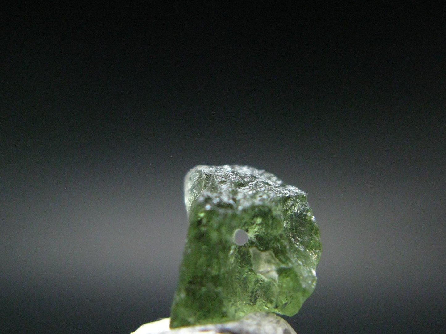 Moldavite Tektite Raw Bead from Czech Republic - 9 mm - 2.65 Carats