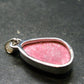 Thulite Silver Pendant From Norway - 1.2"