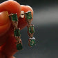Gem Emerald Faceted Silver Earrings From Colombia - 3.12 Grams Total