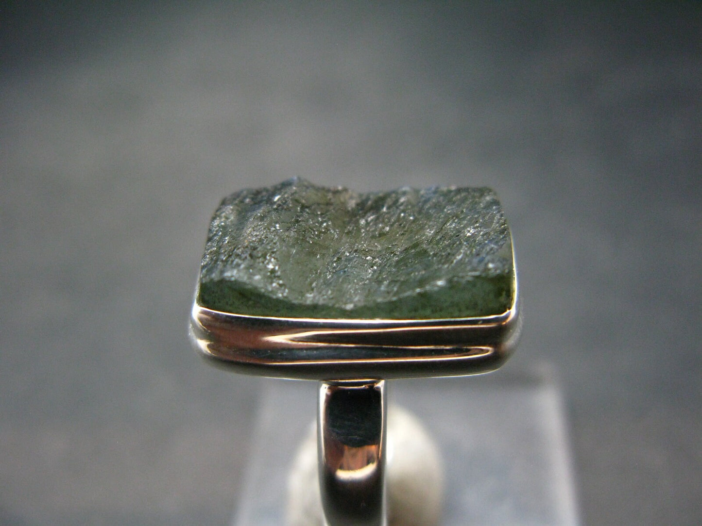 Labradorite Peacock Blue Silver Ring From Madagascar - 6.4 Grams - Size 7