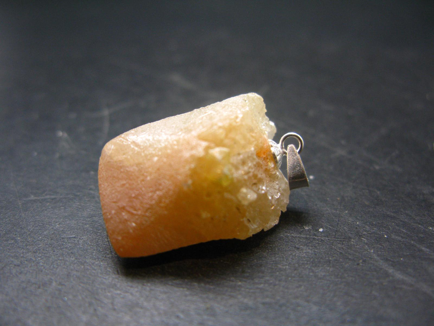 Wulfenite Crystal Silver Pendant From Arizona, USA - 1.1" - 17.15 Grams