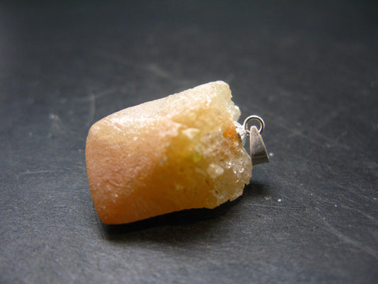 Wulfenite Crystal Silver Pendant From Arizona, USA - 1.1" - 17.15 Grams