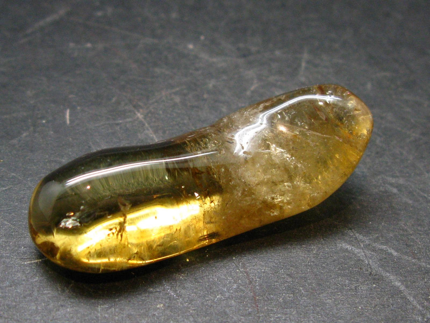 Nice Untreated Unheated Citrine Tumbled Stone from Zambia - 74.55 Carats - 1.8"