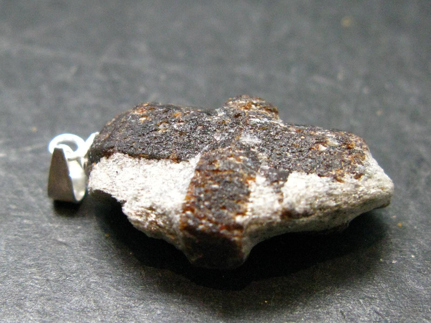 Fairy Cross!! Natural Staurolite Sharp Brown Twin Crystals Silver Pendant From Russia - 1.2" - 5.31 Grams