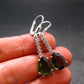 Moldavite Tektite Silver Earrings from Czech Republic - 3.83 Grams