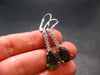 Moldavite Tektite Silver Earrings from Czech Republic - 3.83 Grams