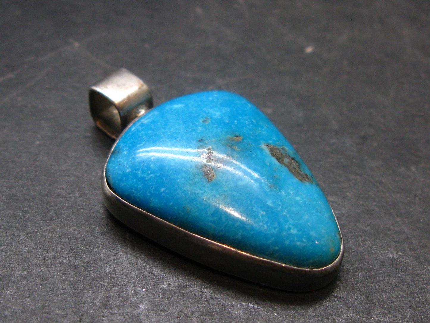 Turquoise Silver Pendant - 1.5" - 10.52 Grams