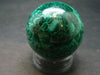 Amazing Rich Vivid Vibrant Green Malachite Sphere Ball From Congo - 1.5"