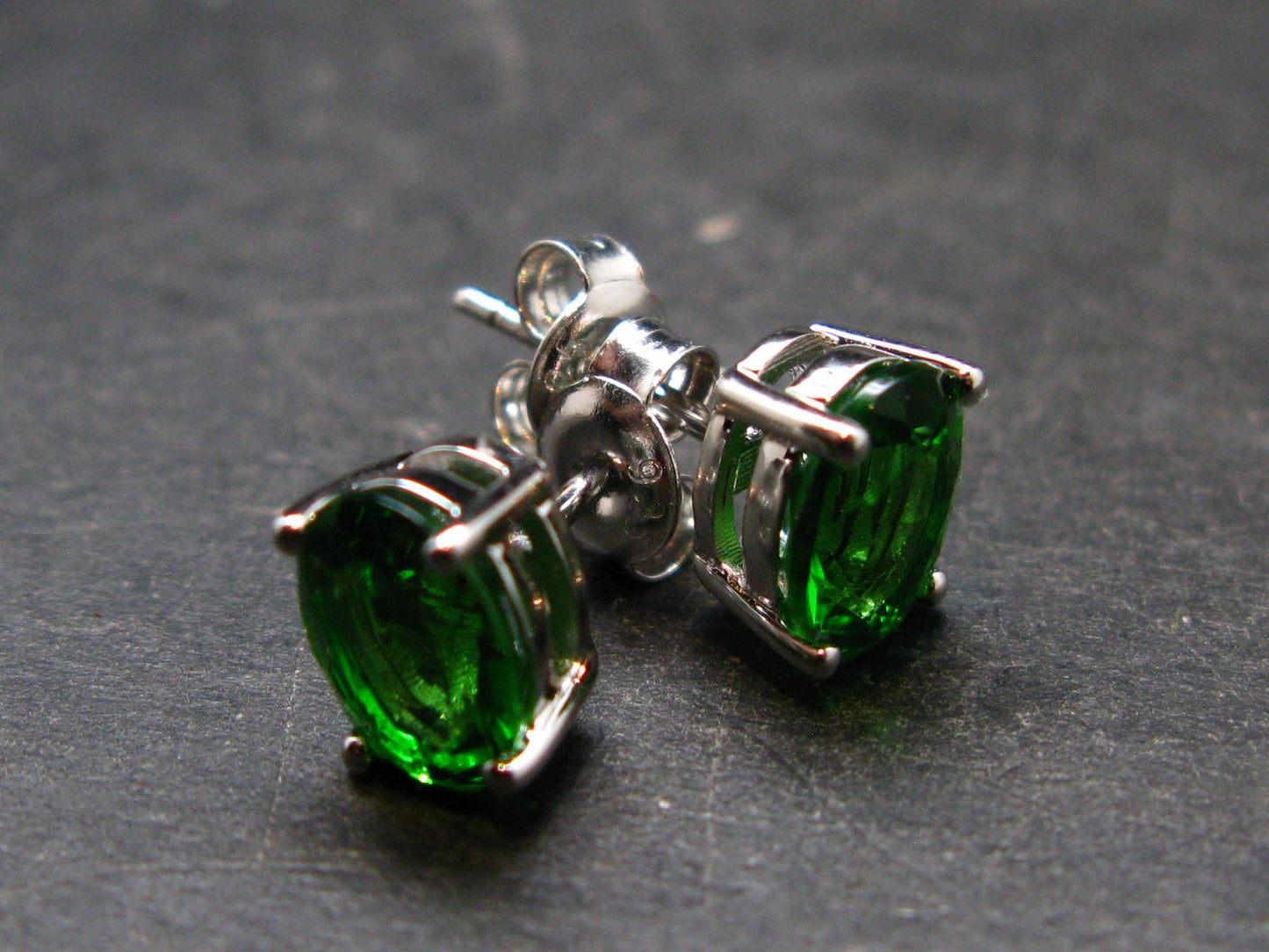 Helenite Gaia Stone Gem Sterling Silver Earrings From Washington - 2.4 Carats
