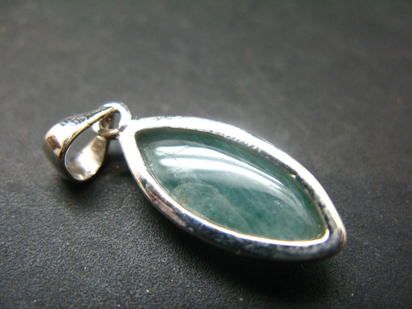 Extremely Rare Grandidierite Silver Pendant From Madagascar - 1.3" - 4.0 Grams