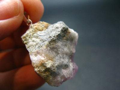 Cobaltocalcite Cobalto Calcite Silver Pendant From Morocco - 1.4" - 10.61 Grams