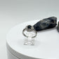 Blue Sapphire Halo Ring: Sterling Silver September Birthstone, Size 6