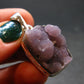 Purple Grape Agate Cluster Silver Pendant From Indonesia - 1.4" - 9.25 Grams