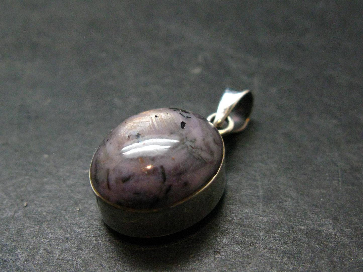 Star Ruby Sterling Silver Pendant - 1.1" - 7.20 Grams