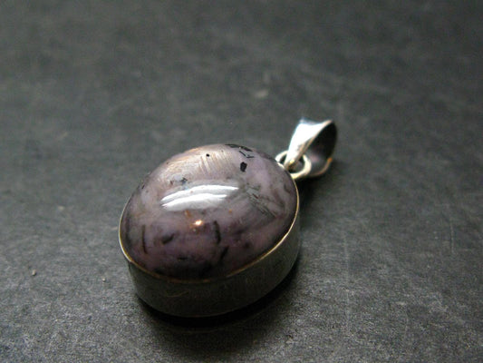 Star Ruby Sterling Silver Pendant - 1.1" - 7.20 Grams