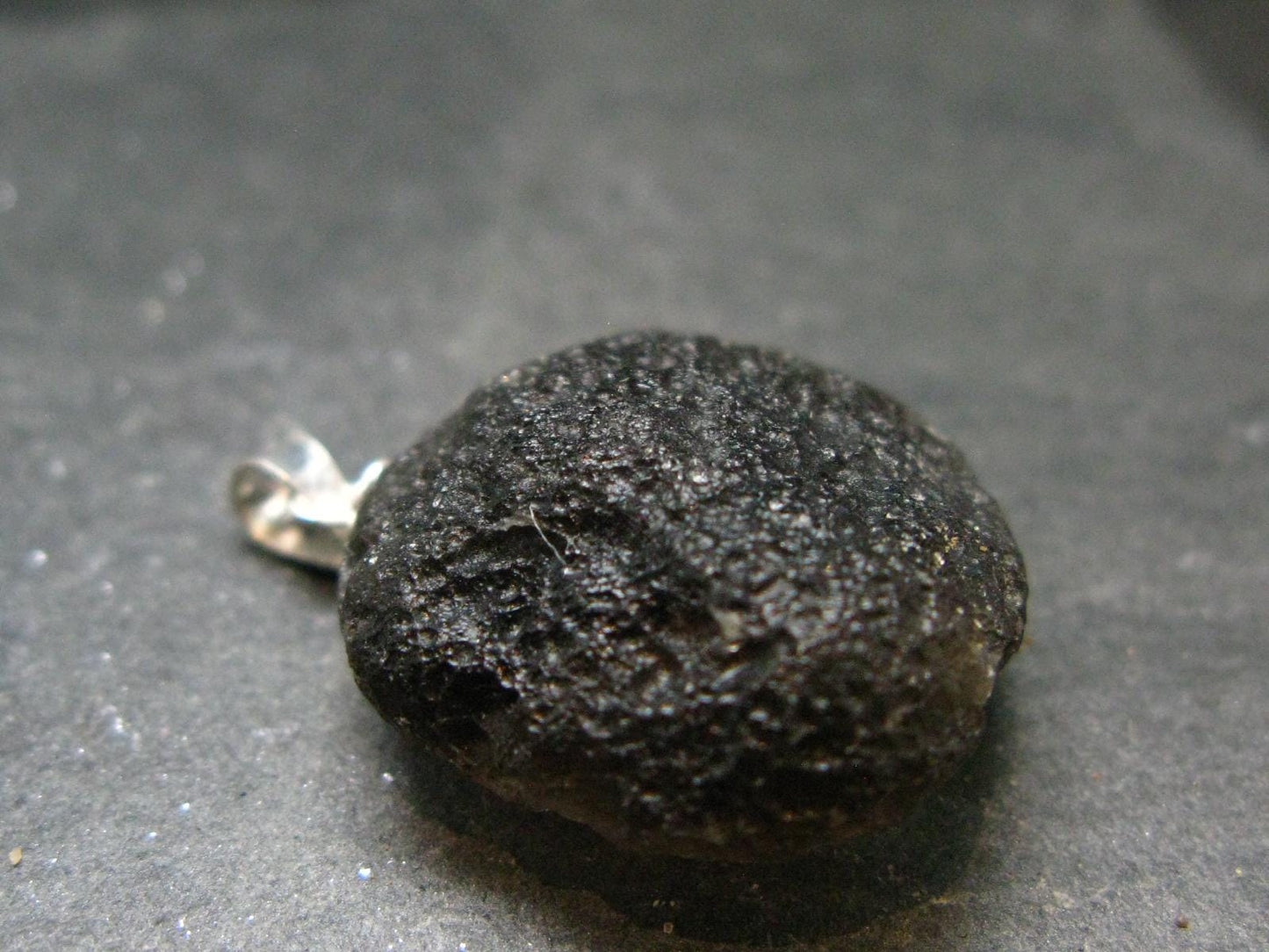 Rare Saffordite Cintamani Stone Pseudotektite Pendant from Arizona USA - 26.10 Carats - 1.1"