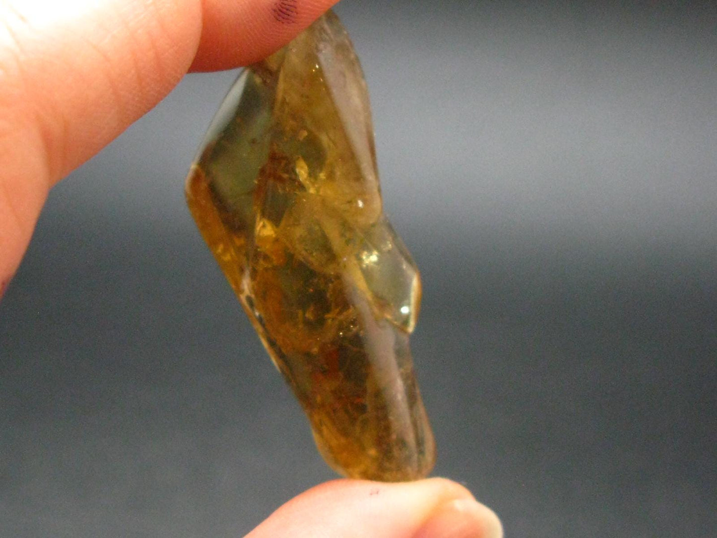 Nice Untreated Unheated Citrine Tumbled Stone from Zambia - 59.30 Carats - 1.7"